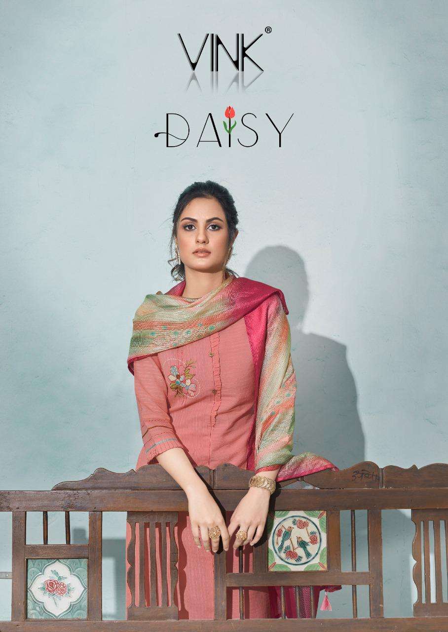 VINK PRESENTS DAISY PURE COTTON JACQUARD EMBROIDERY KURTI PENT WITH DUPATTA COLLECTION